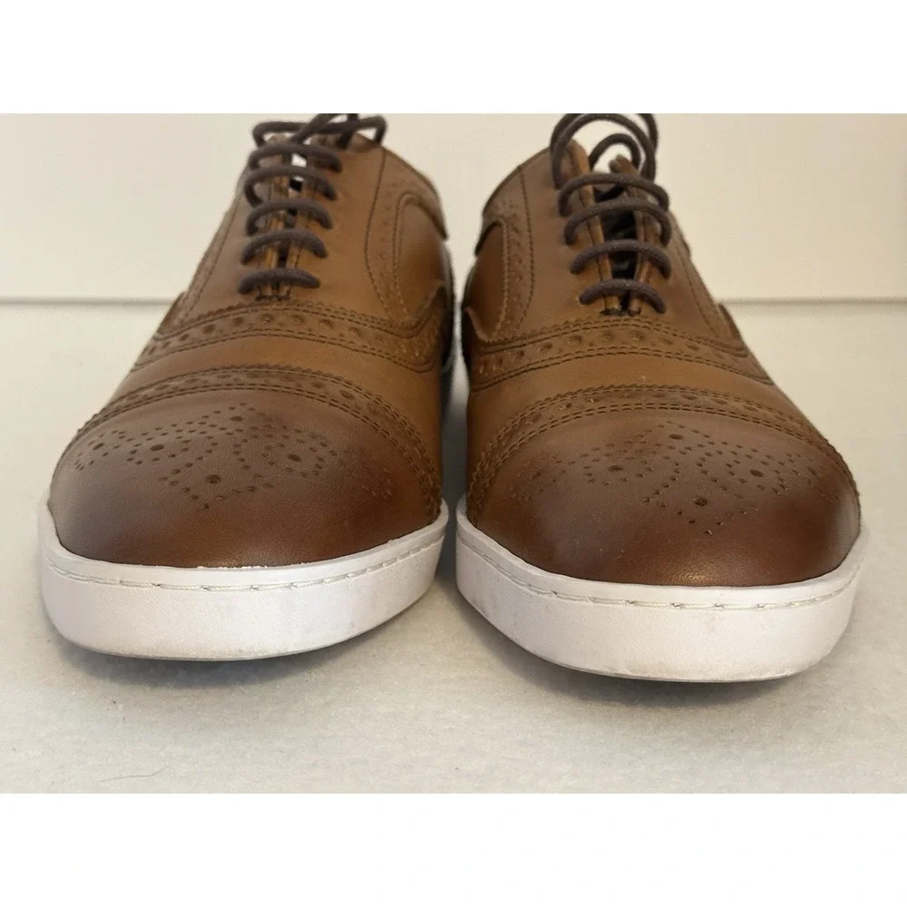 Allen Edmonds Strand Oxford Dress Sneaker Men's Walnut Brown Calf Leather 7.5 D